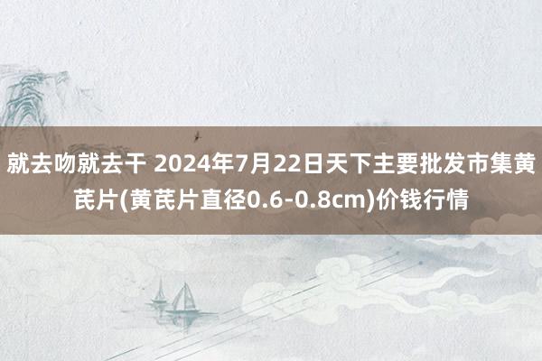 就去吻就去干 2024年7月22日天下主要批发市集黄芪片(黄芪片直径0.6-0.8cm)价钱行情