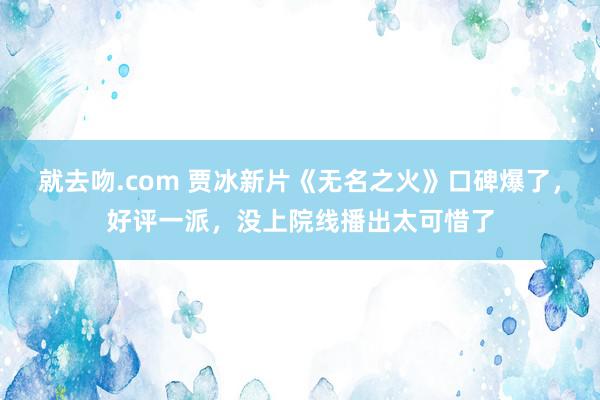 就去吻.com 贾冰新片《无名之火》口碑爆了，好评一派，没上院线播出太可惜了