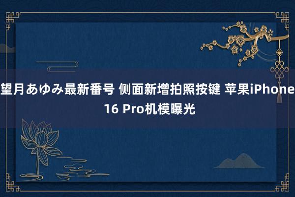 望月あゆみ最新番号 侧面新增拍照按键 苹果iPhone 16 Pro机模曝光