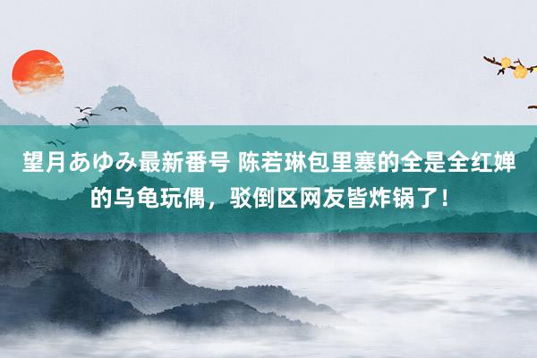 望月あゆみ最新番号 陈若琳包里塞的全是全红婵的乌龟玩偶，驳倒区网友皆炸锅了！