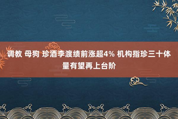 调教 母狗 珍酒李渡绩前涨超4% 机构指珍三十体量有望再上台阶