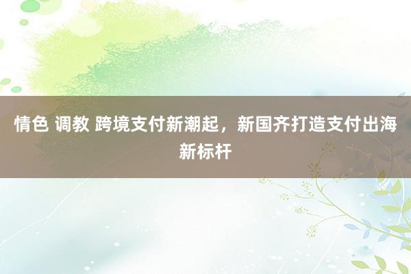 情色 调教 跨境支付新潮起，新国齐打造支付出海新标杆