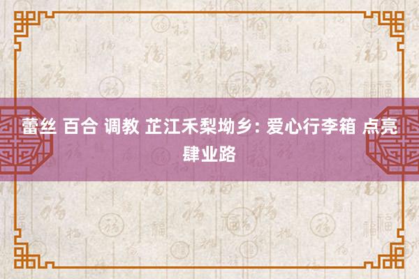 蕾丝 百合 调教 芷江禾梨坳乡: 爱心行李箱 点亮肆业路